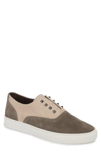 Men's Donald Pliner Aryo Studded Laceless Sneaker M - Brown