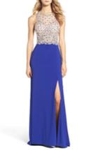 Women's Blondie Nites Illusion Beaded Gown