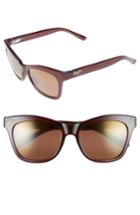 Women's Maui Jim Sweet Leilani 53mm Polarizedplus2 Cat Eye Sunglasses - Rootbeer Blue/ Hcl Bronze