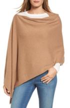 Women's Halogen Convertible Cashmere Poncho, Size - Brown