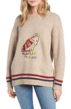 Women's La Vie Rebecca Taylor Wavy Cable Cotton Wool Blend Sweater