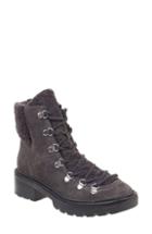 Women's Marc Fisher Ltd Capell Genuine Shearling Cuff Lace-up Boot .5 M - Grey