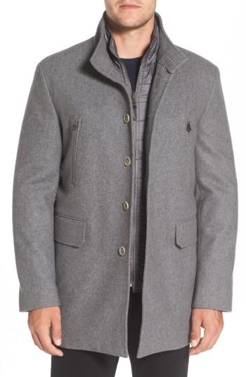 Men's Cole Haan Wool Blend 3-in-1 Topcoat - Grey