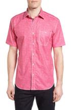 Men's Bugatchi Shaped Fit Solid Sport Shirt, Size - Pink