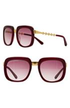 Women's Freida Rothman 'serena' 57mm Square Sunglasses - Wine