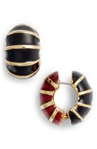 Women's Erwin Pearl Black & Red Reversible Earrings