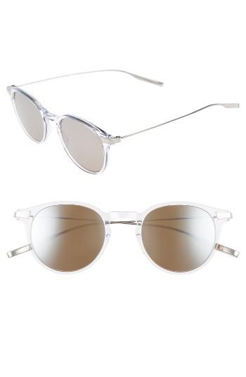 Women's Salt Rick 48mm Polarized Round Sunglasses - Crystal/ Silver