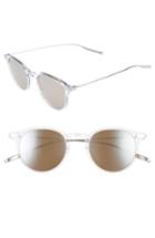 Women's Salt Rick 48mm Polarized Round Sunglasses - Crystal/ Silver
