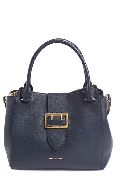 Burberry Medium Buckle Calfskin Leather Tote -