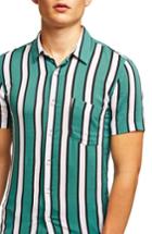 Men's Topman Muscle Fit Stripe Shirt