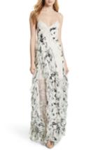 Women's Alice + Olivia Jayda Godet Lace Inset Silk Maxi Dress - Ivory