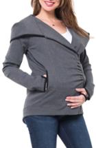 Women's Nom Maternity Rainier Hooded Maternity Jacket - Grey