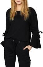 Women's Sanctuary Upper West Bell Sleeve Sweatshirt, Size Regular - Black