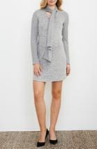 Women's Maternal America Scarf Tie Maternity Dress - Grey