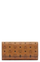 Women's Mcm Visetos Coated Canvas Continental Wallet - Brown
