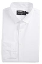 Men's Topman Skinny Fit Stretch Dress Shirt - White