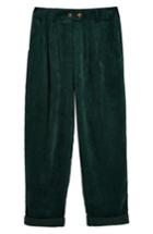 Women's Topshop Corduroy Peg Trousers Us (fits Like 14) - Green