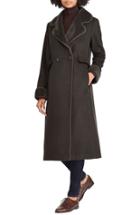 Women's Lauren Ralph Lauren Wool Blend Faux Shearling Trim Coat