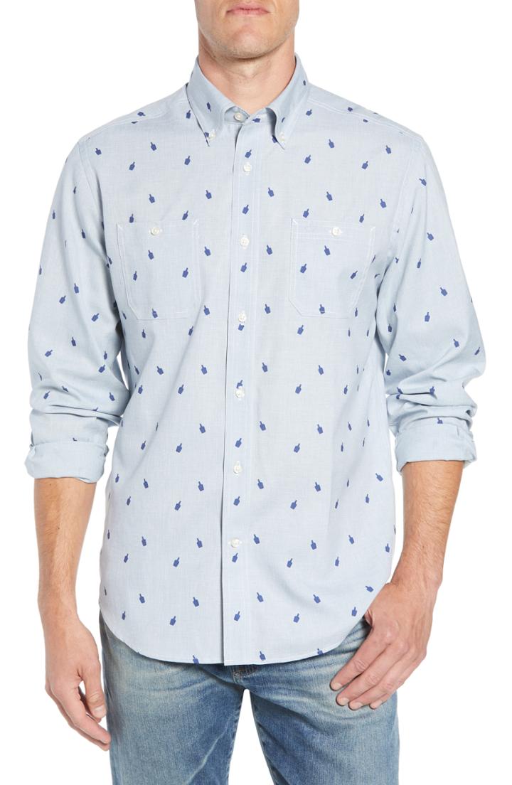 Men's Southern Tide Bottles Dock Fit Sport Shirt