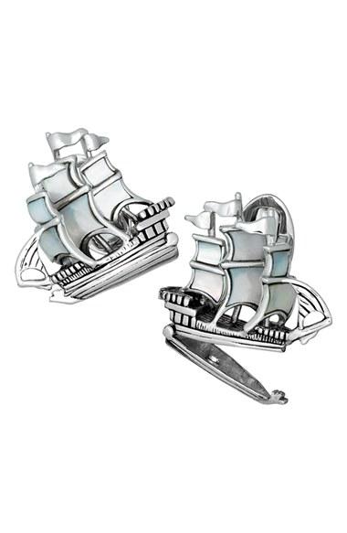 Men's Jan Leslie 'ship' Mother Of Pearl Cuff Links