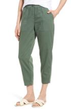 Women's Eileen Fisher Tapered Organic Cotton Crop Pants, Size - Green