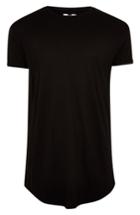 Men's Topman Scotty Longline T-shirt, Size - Black