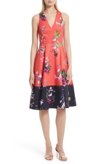 Women's Ted Baker London Esselle Stretch Cotton Midi Dress