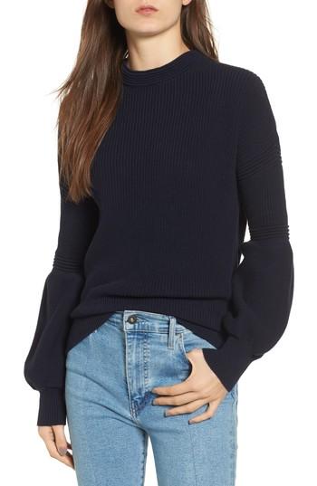 Women's The Fifth Label Sculpture Puff Sleeve Sweater - Blue