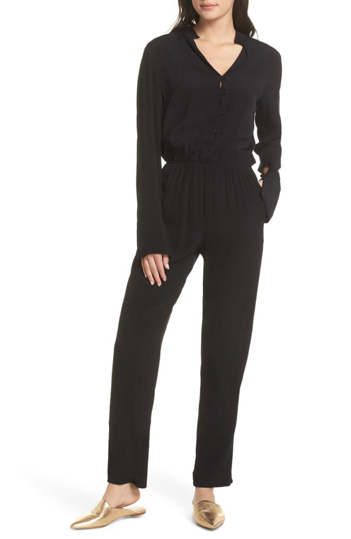 Women's Fraiche By J Shirt Top Jumpsuit - Black