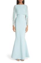 Women's Chiara Boni La Petite Robe Illusion Overlay Trumpet Gown Us / 36 It - Beige