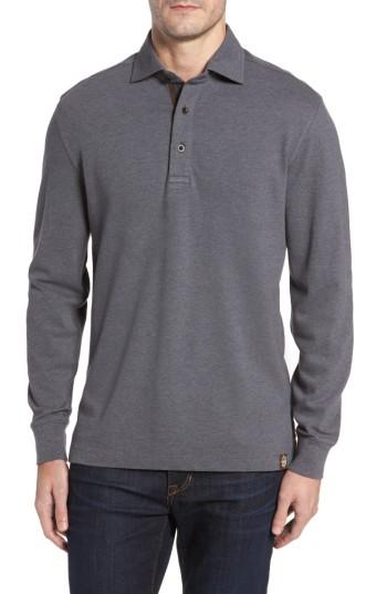 Men's Thaddeus Perry Long Sleeve Polo - Black