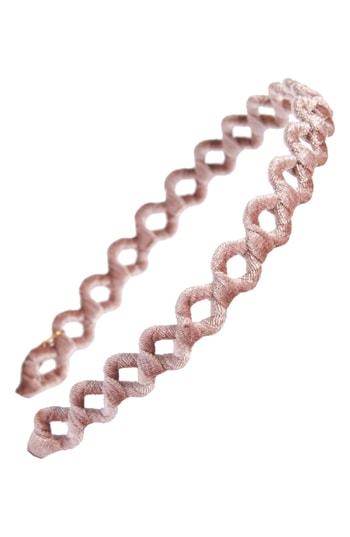 Tasha Velvet Cutout Headband, Size - Pink