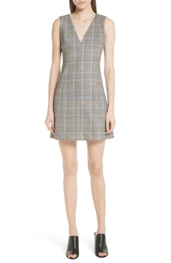 Women's Theory Autumn Plaid A-line Dress - Black