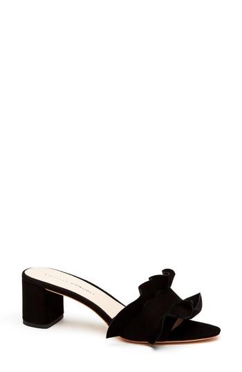 Women's Loeffler Randall Vera Ruffled Slide Sandal .5 M - Black