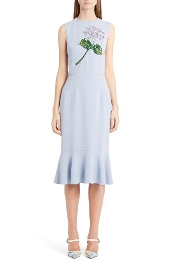 Women's Dolce & Gabbana Embellished Ruffle Hem Dress
