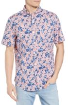 Men's Vineyard Vines Slim Fit Tucker Batik Floral Woven Shirt, Size - Blue