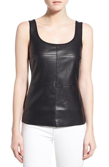 Women's Bailey 44 'fonda' Faux Leather Front Tank