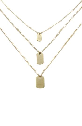 Women's Ettika Set Of 3 Tag Pendant Necklaces