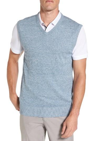 Men's Ag Valley V-neck Sweater Vest, Size - Blue/green
