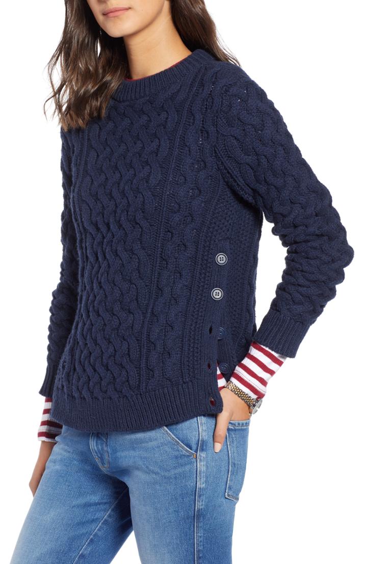 Women's 1901 Fisherwoman Cardigan, Size - Ivory