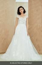 Women's Nouvelle Amsale Miranda Embellished Tulle Ballgown, Size In Store Only - White