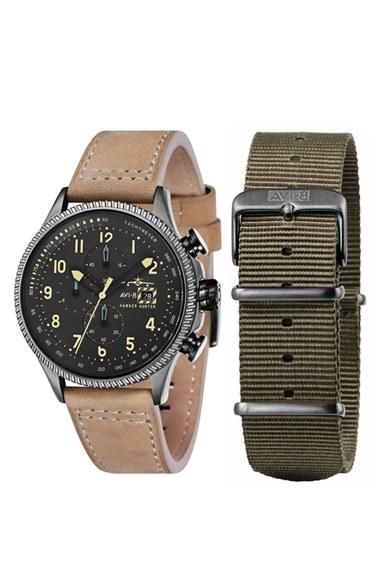 Men's Avi-8 'hawker Hunter' Chronograph Watch, 45mm