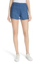 Women's 3x1 Nyc Amy Button Front Denim Shorts - Blue