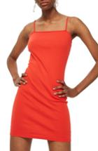Women's Topshop Jersey Body-con Minidress Us (fits Like 0) - Red