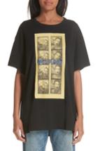 Women's Tu Es Mon Tresor No Fair Oversized Tee, Size - Black