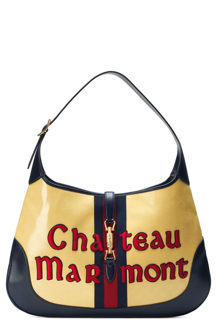 Gucci Maxi Jackie Chateau Marmont Gg Hobo - Yellow