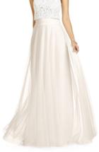 Women's Dessy Collection Full Length Tulle Skirt (similar To 14w) - White