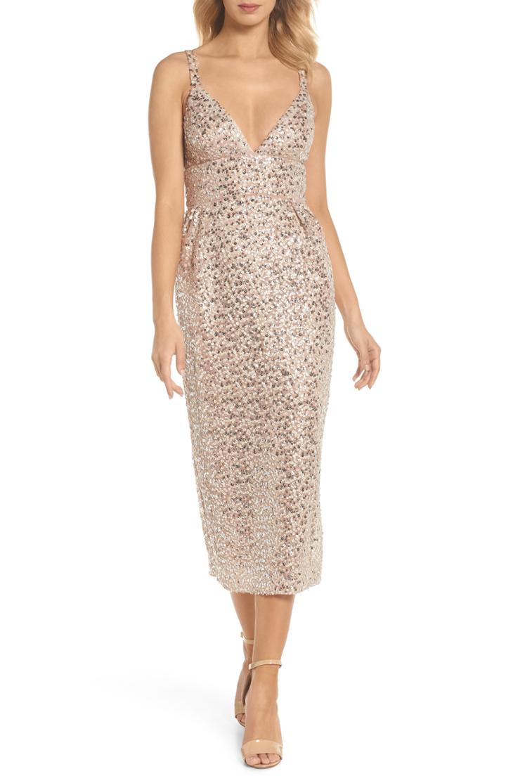 Women's Jill Jill Stuart Sequin Midi Sheath Dress