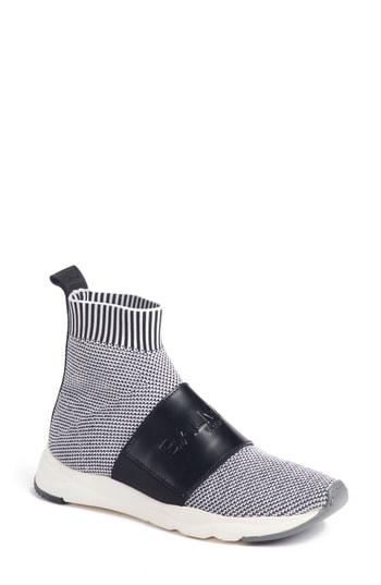 Women's Balmain Cameron Logo Strap Sock Sneaker Us / 40eu - Black