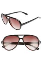 Women's A.j. Morgan Regiment 57mm Gradient Lens Aviator Sunglasses - Tortoise/ Black